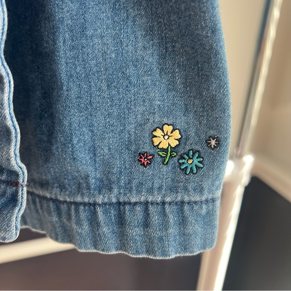 Winnie The Pooh Denim Skort Skirt Wrap Shorts Vintage Disney Store Y2K 1990s - Picture 9 of 10